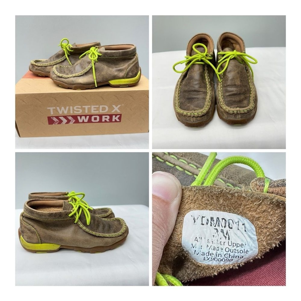 Twisted X leather moccasins loafers chukka driving moc youth 3 YDM0011